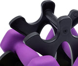 Amazon Basics Dumbbell Set with Rack – Neoprene Weights 2LB 3LB 5LB | Home Workout Equipment
