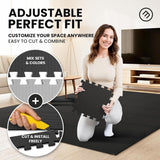 Interlocking Foam Gym Mat Set – EVA Exercise Floor Tiles 18 Pieces | Home Gym Flooring Non-Slip