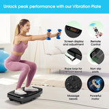Vibration Plate Exercise Machine with Resistance Bands – Full Body Workout Platform for Home Fitness