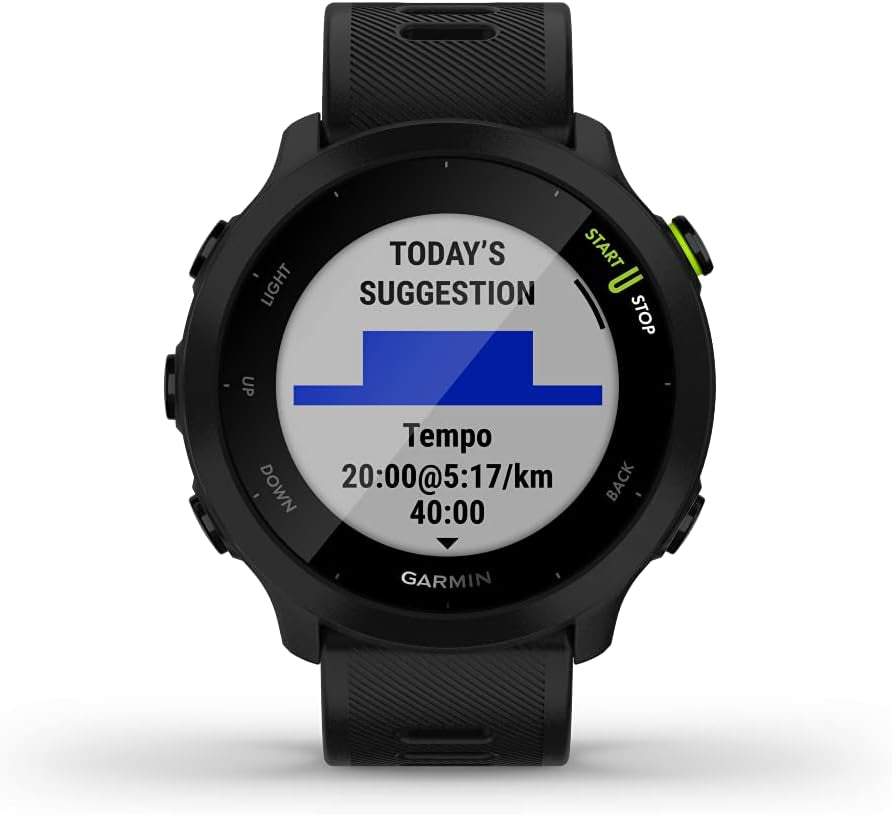 Garmin Forerunner 55 GPS Running Watch – Fitness Tracker with Heart Rate & Training Plans