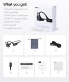 SHOKZ OpenRun Bone Conduction Headphones – Wireless Bluetooth Sports Headphones with USB-C, Sweat Resistant, Open Ear Design for Running & Workouts