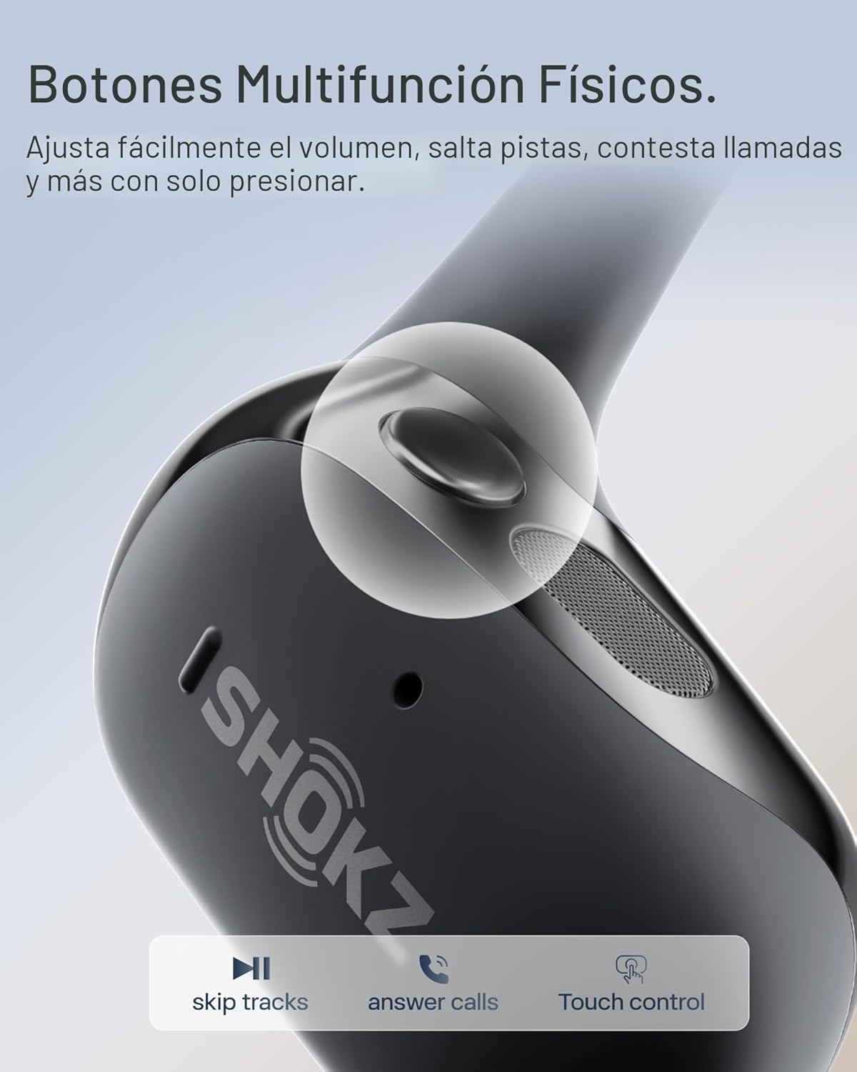SHOKZ OpenDots ONE Open-Ear Clip-On Wireless Earbuds with Microphone, Bluetooth, Dolby Audio, Lightweight Comfortable Fit