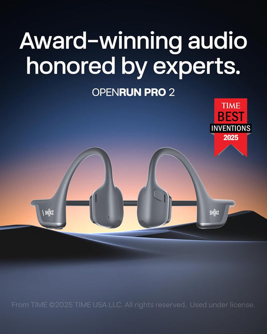SHOKZ OpenRun Pro 2 Mini Bone Conduction Headphones – Wireless Bluetooth Sports Headphones, Sweat Resistant, Secure Fit with Microphone