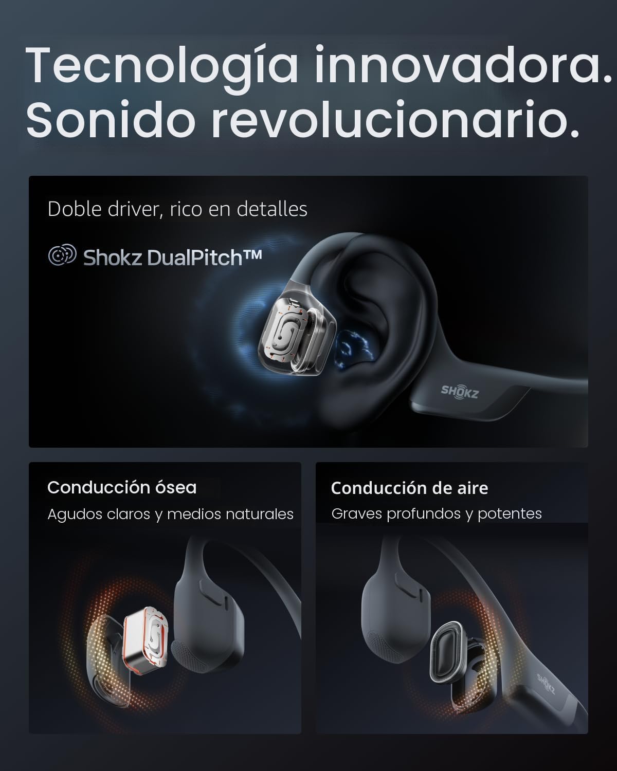 SHOKZ OpenRun Pro 2 Mini Bone Conduction Headphones – Wireless Bluetooth Sports Headphones, Sweat Resistant, Secure Fit with Microphone