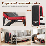 Adjustable Weight Bench for Home Gym – Foldable Workout Bench with 8 Back Positions, Heavy Duty Steel, Full Body Training