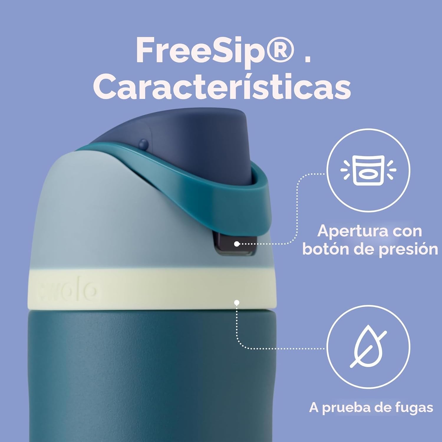 Owala FreeSip Insulated Stainless Steel Water Bottle 24oz – Leak Proof, BPA-Free Sports Bottle with Straw Lid