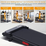 3.0HP Smart Portable Treadmill with Handlebar – Compact Foldable Walking Pad for Home & Office, Quiet Motor, LED Display, Remote Control