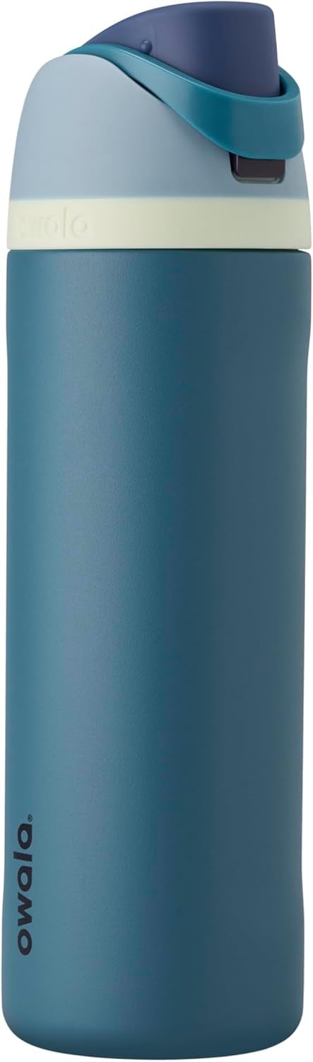 Owala FreeSip Insulated Stainless Steel Water Bottle 24oz – Leak Proof, BPA-Free Sports Bottle with Straw Lid
