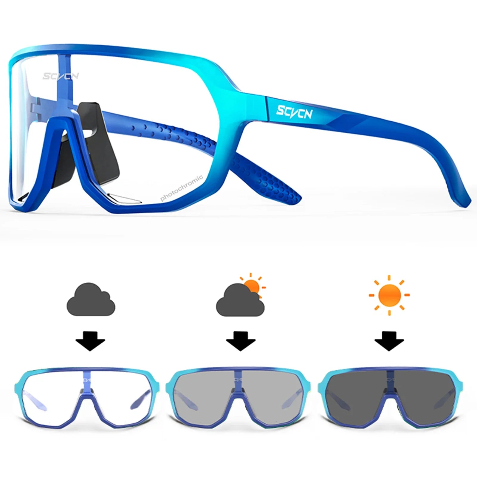 Photochromic Sport Cycling Sunglasses