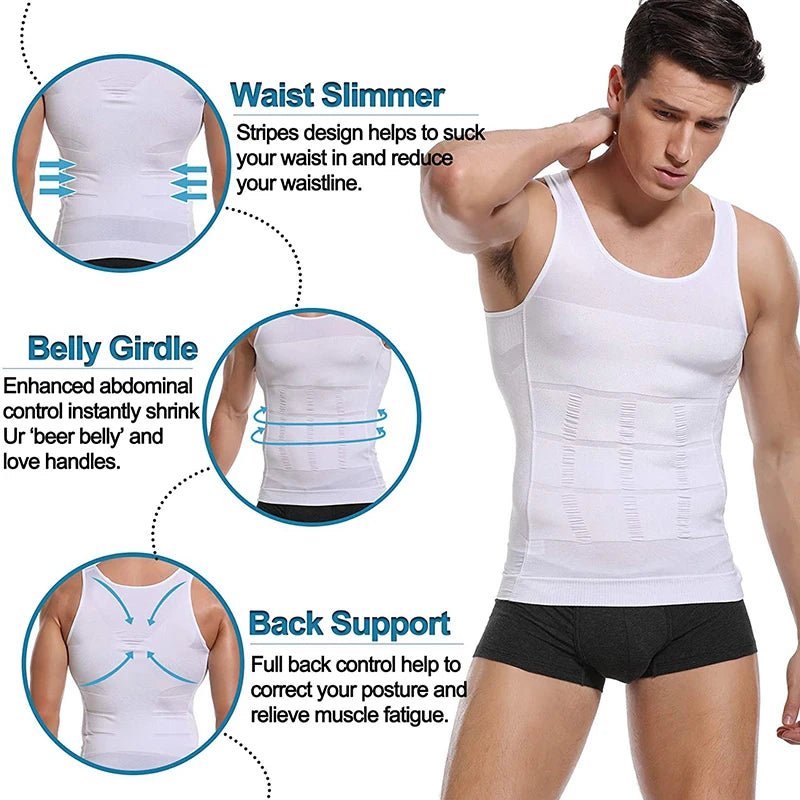 Mens SlimFit Body Shaper Vest