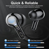 Wireless Earbuds-HD Sound, Noise Cancelling & Led Display