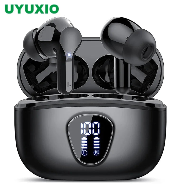 Wireless Earbuds-HD Sound, Noise Cancelling & Led Display