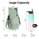 Hydration Bottle Carrier Bag with Phone Pocket – Adjustable Strap Travel Holder
