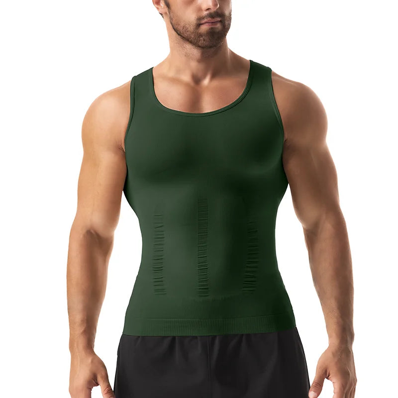 Mens SlimFit Body Shaper Vest