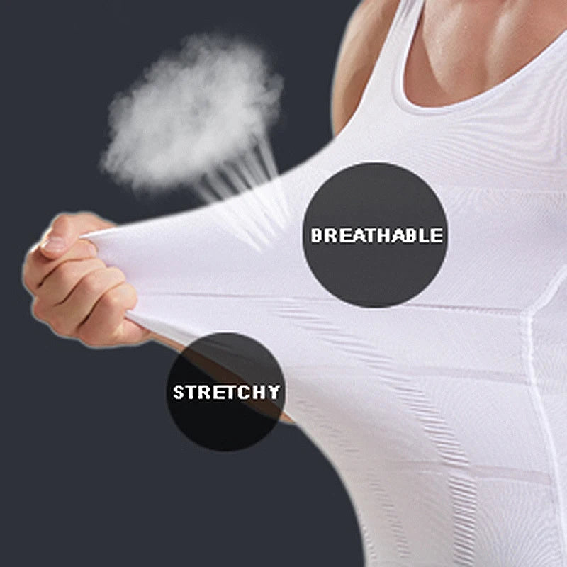 Mens SlimFit Body Shaper Vest