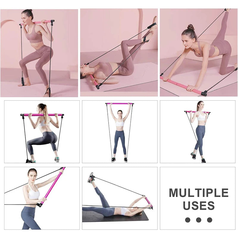 Home workout Pilates Bar Kit-Full Body Trainer