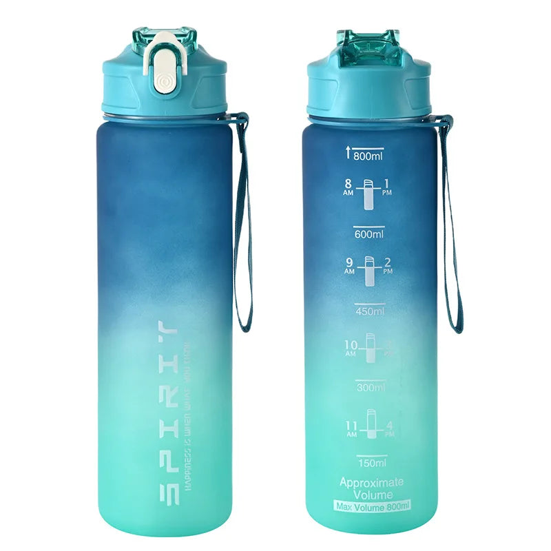 800ML Large Capacity Sports Water Bottle LeakProof Fitness Hydration Bottle
