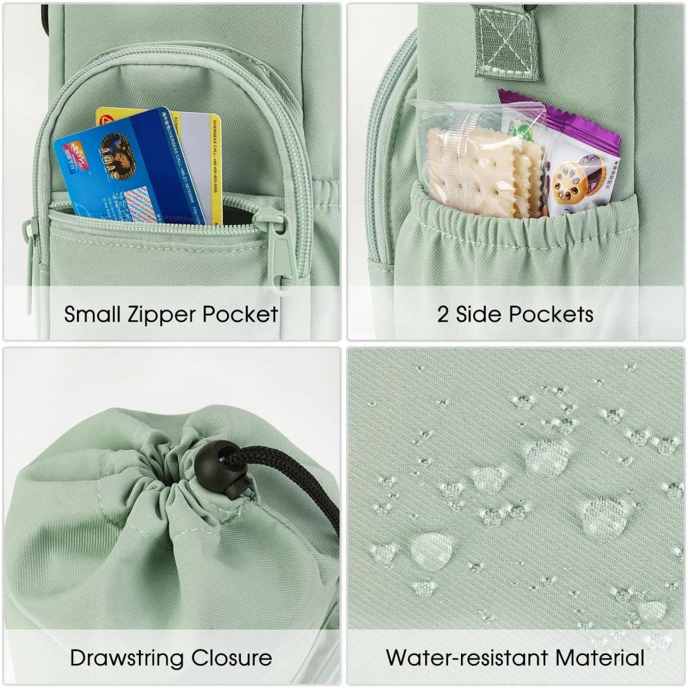 Hydration Bottle Carrier Bag with Phone Pocket – Adjustable Strap Travel Holder