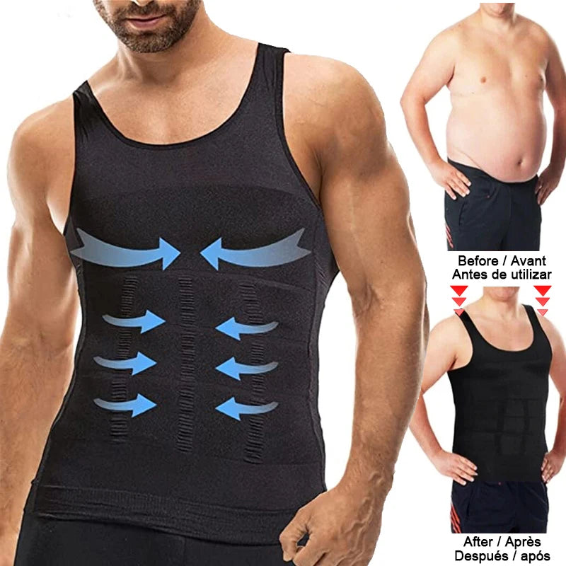 Mens SlimFit Body Shaper Vest