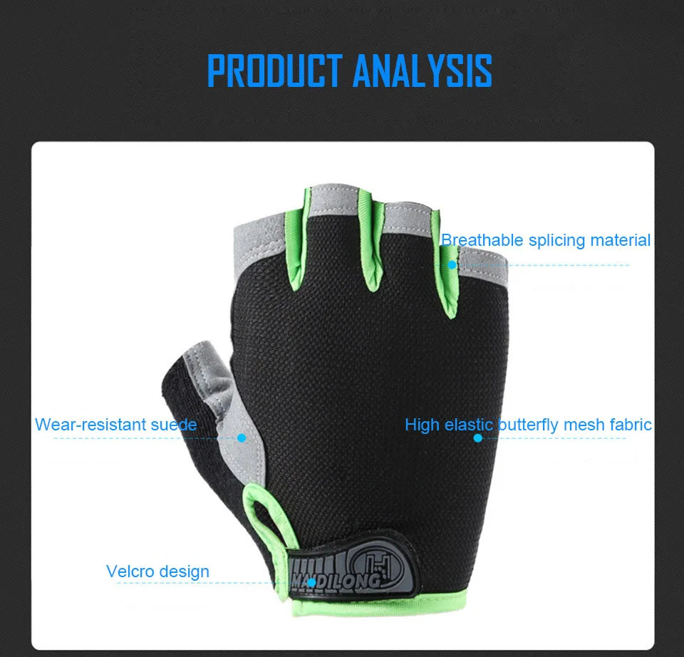Half Finger Fitness Gloves- Anti-slip Gym Training Gloves