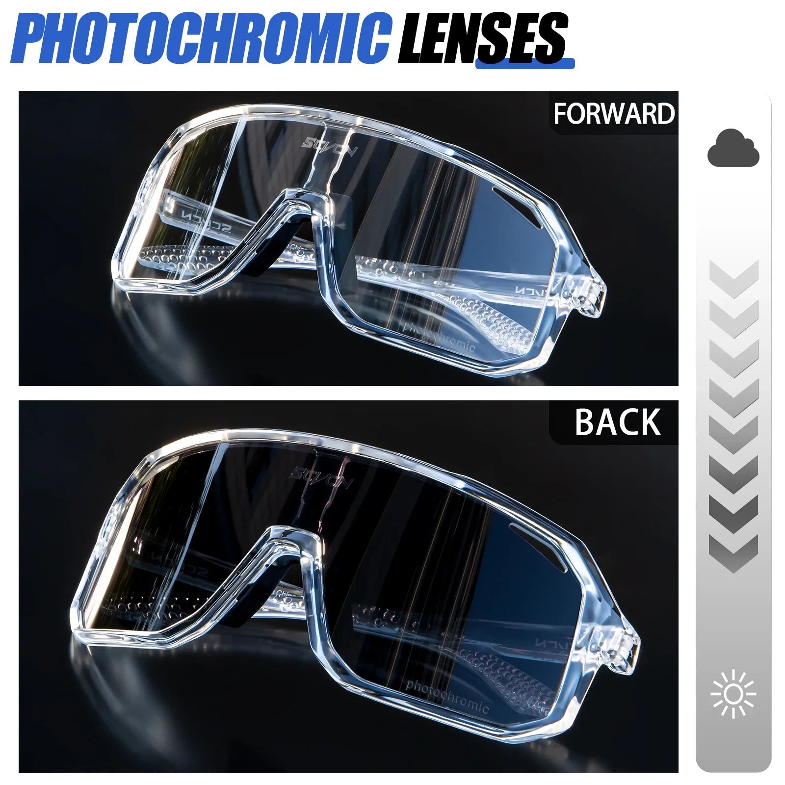 Photochromic Sport Cycling Sunglasses
