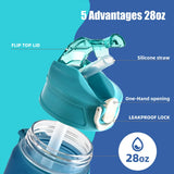 800ML Large Capacity Sports Water Bottle LeakProof Fitness Hydration Bottle