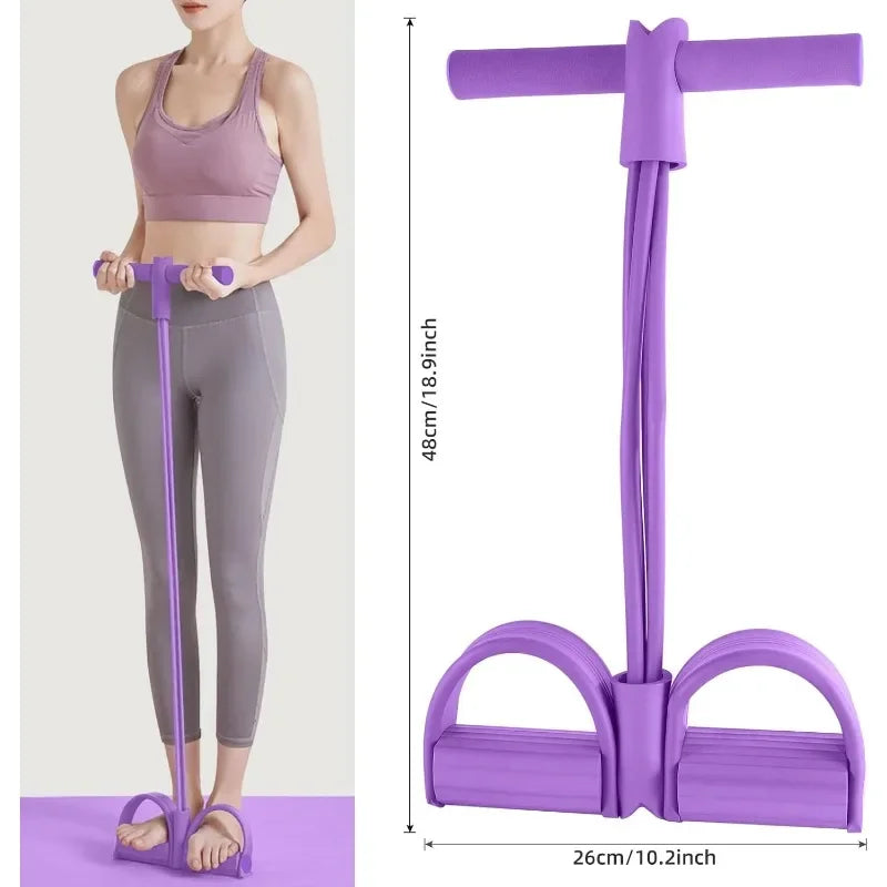 4-Level Resistance Band Tensioner with Non-Slip Handles-Home workout Resistance