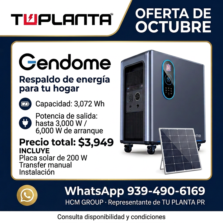 Gendome - Respaldo de Energía